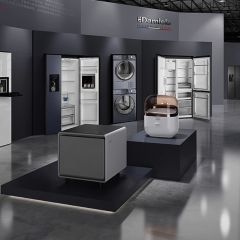 达米尼573L白色玻璃双开门自动制冰冰箱一体机超薄家用智能大容量